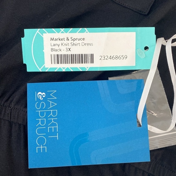 Market & Spruce Lany Knit Shirt Dress Comfy 3X - Picture 9 of 12